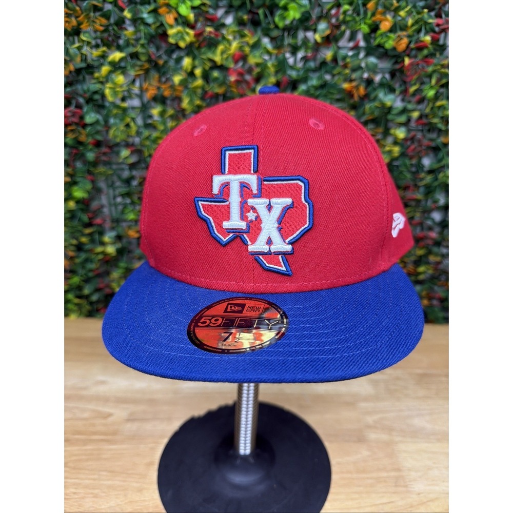 Texas‎ Rangers State Alternate On Field Red Fitted 7 1/2 Hat Cap New Era 59Fifty